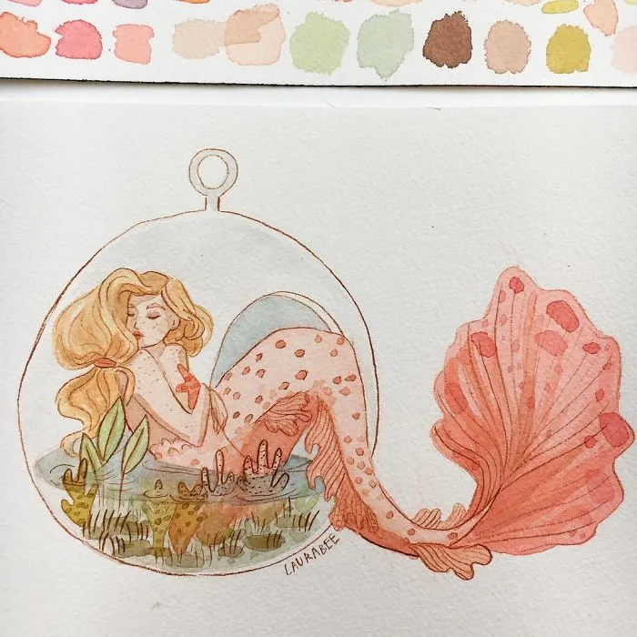 I Drew One Mermaid A Day For All Of May (31 Pics)