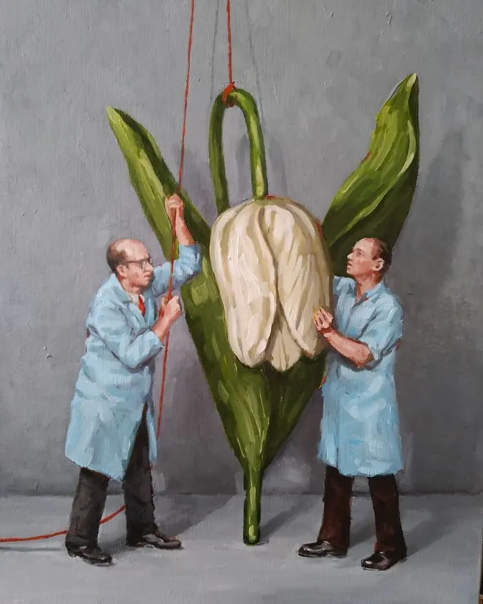 Artist Illustrates Human Behavior Jumping Across Different Mediums