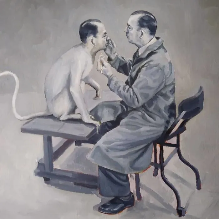 Artist Illustrates Human Behavior Jumping Across Different Mediums