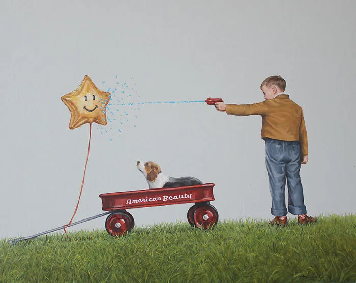 Artist Illustrates Human Behavior Jumping Across Different Mediums