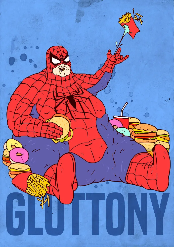 Hero To Zero: I Drew These Superheroes As The 7 Deadly Sins