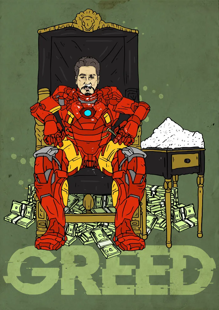 Hero To Zero: I Drew These Superheroes As The 7 Deadly Sins