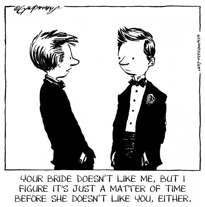 15 Uncomfortable Cartoons About Weddings That People Getting Married Won't Like