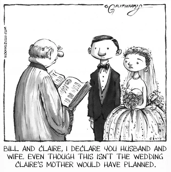 15 Uncomfortable Cartoons About Weddings That People Getting Married Won't Like