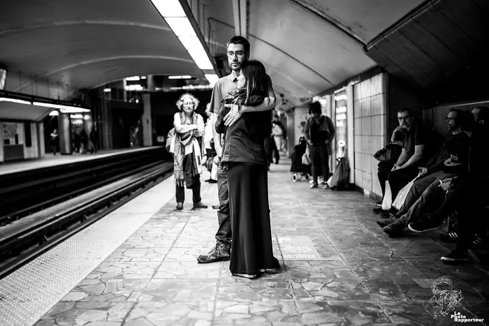 On Saturday, May 5th 2018 At 3:09pm, A Woman Was Hugging Her Boyfriend In A Way That Screamed "I Love You"