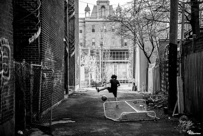 On Thursday, May 10th 2018, A Kid Was Trying To Improve Is Juggling Skills, Alone In A Back-Alley