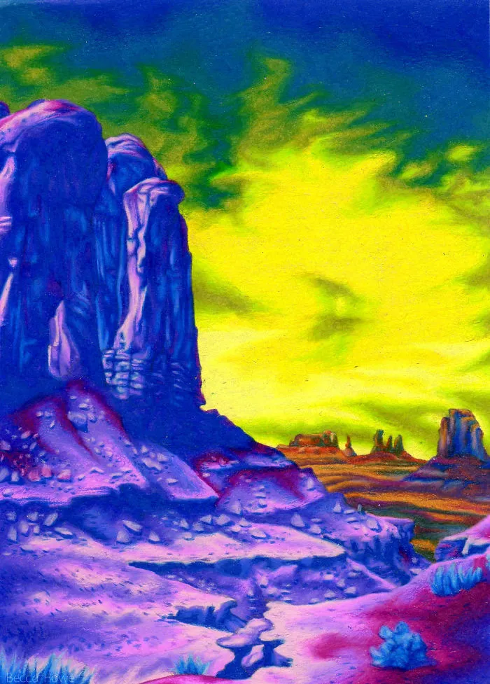 Artist Creates "Digital" Landscapes Using Only Colored Pencil