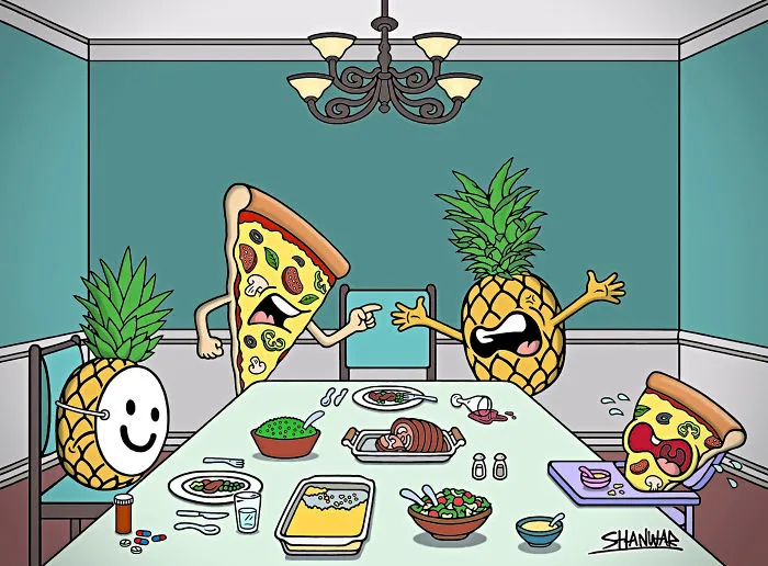 Behind The Scenes - Pineapple On Pizza (Illustration)