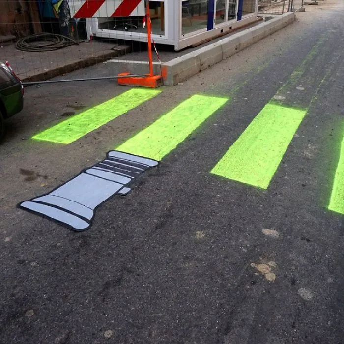 Street Artist Makes French Streets More Fun By Turning The Crosswalks Into Art