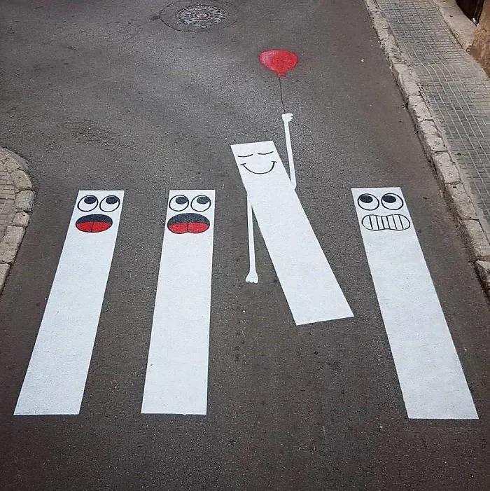 Street Artist Makes French Streets More Fun By Turning The Crosswalks Into Art