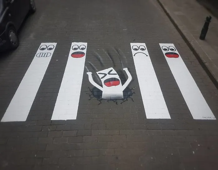 Street Artist Makes French Streets More Fun By Turning The Crosswalks Into Art