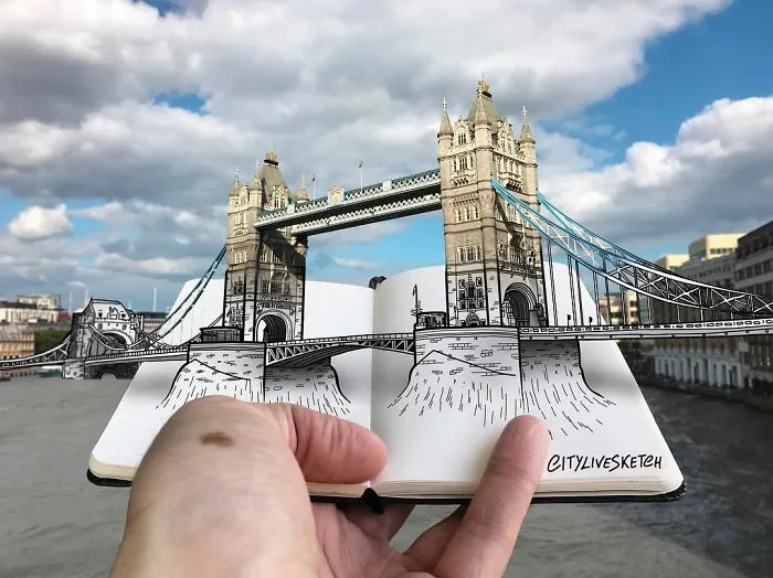 Artist Blends His Drawings With Photography To Mess With Your Brain