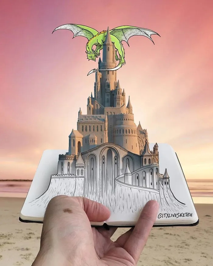Artist Blends His Drawings With Photography To Mess With Your Brain
