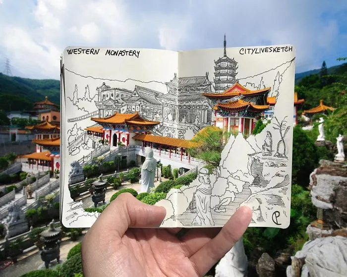 Artist Blends His Drawings With Photography To Mess With Your Brain
