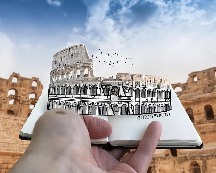 Artist Blends His Drawings With Photography To Mess With Your Brain