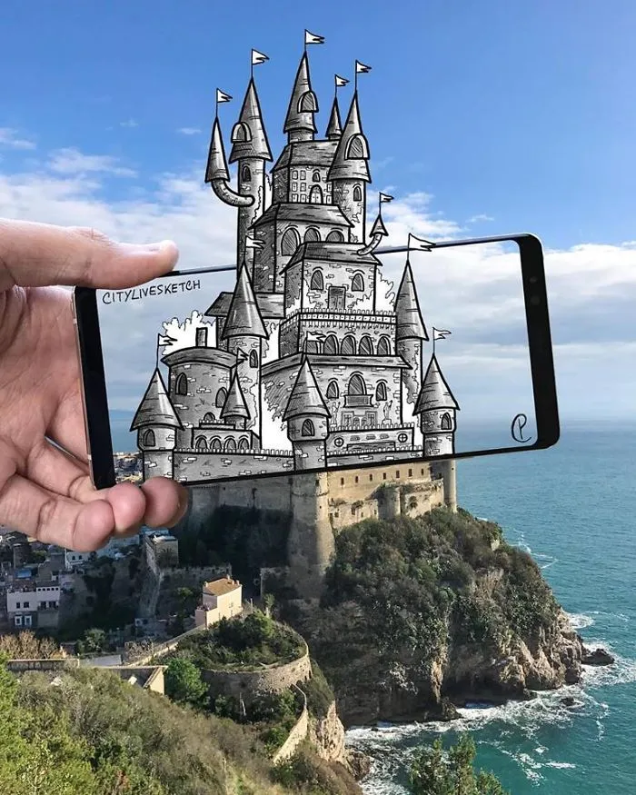 Artist Blends His Drawings With Photography To Mess With Your Brain