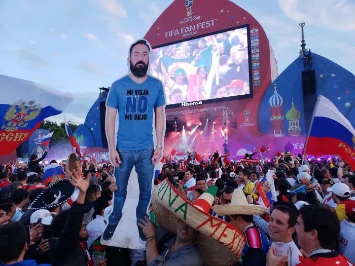 Guy Denied Permission By His Wife To Go To World Cup In Russia, So His Friends Take Him Anyway... As A Cardboard