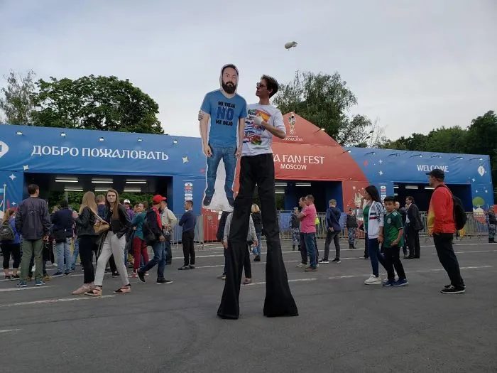 Guy Denied Permission By His Wife To Go To World Cup In Russia, So His Friends Take Him Anyway... As A Cardboard