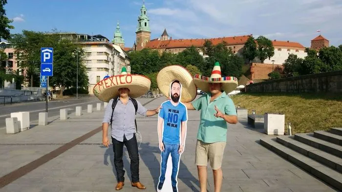 Guy Denied Permission By His Wife To Go To World Cup In Russia, So His Friends Take Him Anyway... As A Cardboard