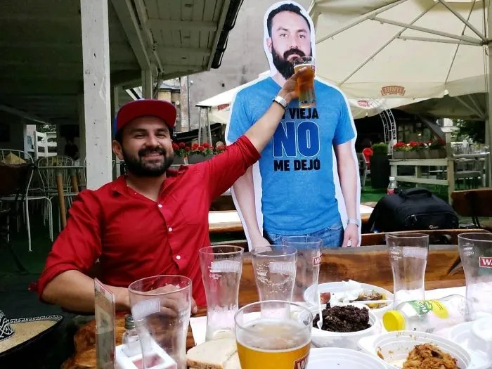 Guy Denied Permission By His Wife To Go To World Cup In Russia, So His Friends Take Him Anyway... As A Cardboard
