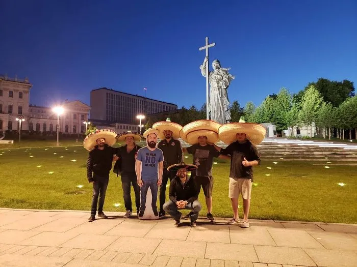 Guy Denied Permission By His Wife To Go To World Cup In Russia, So His Friends Take Him Anyway... As A Cardboard