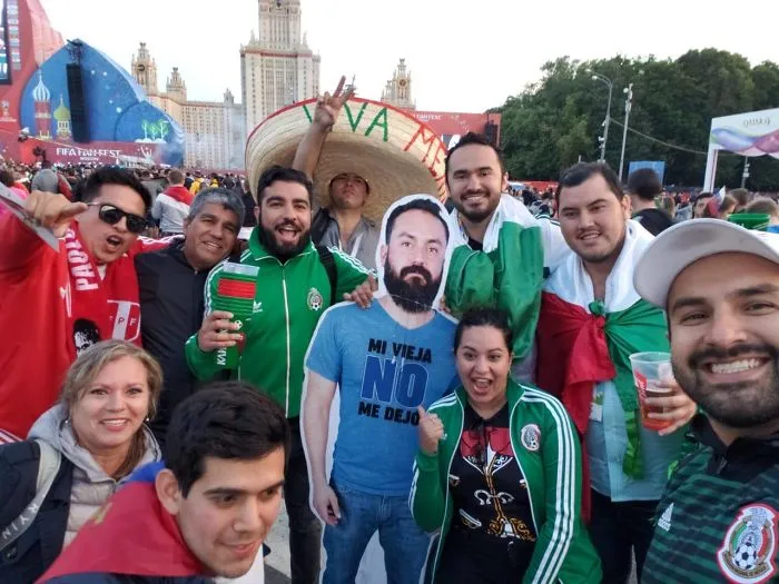 Guy Denied Permission By His Wife To Go To World Cup In Russia, So His Friends Take Him Anyway... As A Cardboard
