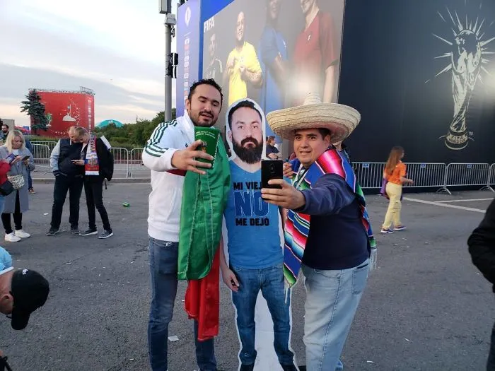 Guy Denied Permission By His Wife To Go To World Cup In Russia, So His Friends Take Him Anyway... As A Cardboard