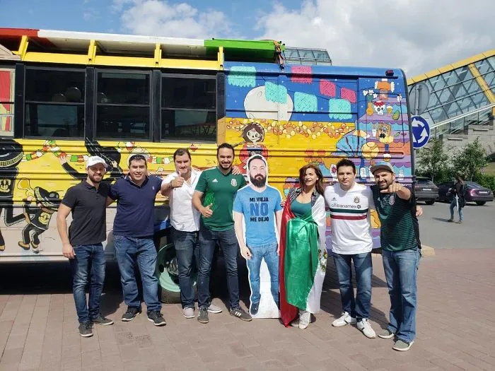 Guy Denied Permission By His Wife To Go To World Cup In Russia, So His Friends Take Him Anyway... As A Cardboard