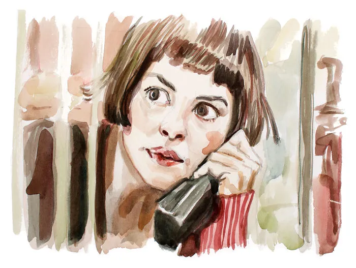 I Made Paintings Of People On The Phone