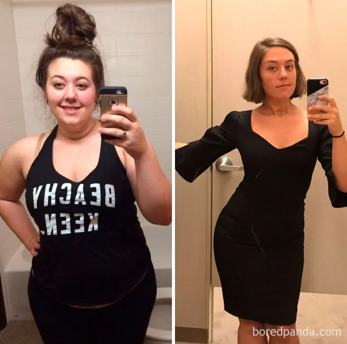 Lost 90 Lbs In 1 Year. I've Been Struggling Lately With Body Image And Wanting To Binge. Pictures Like This Remind Me To Keep Going Strong