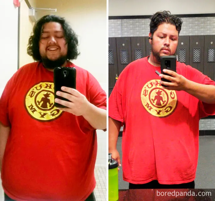 Went From 423 To 320 Lbs. Really Strange To Actually See Myself Like Its Like Two Different People Especially Since I've Only Been Doing This Since January