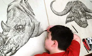 15-Year-Old Boy Prodigy Creates Animal Drawings From Memory, And They're Even More Impressive From Up-Close