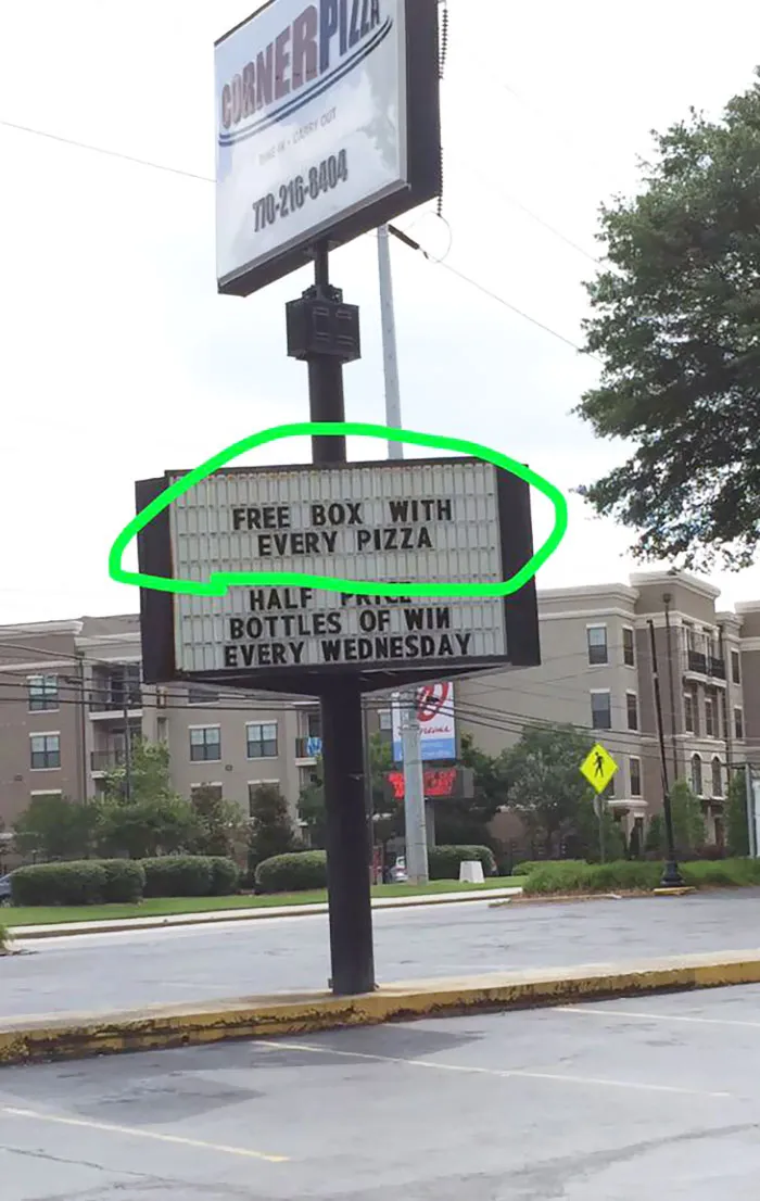Local Pizza Place's Attempt At Marketing