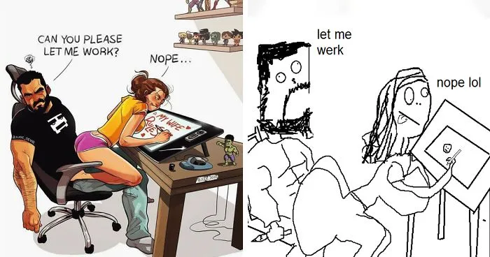 Someone Gave These Popular Illustrations A Hilarious Makeover