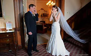 The Moment Dad Saw His Daughter In Her Wedding Dress
