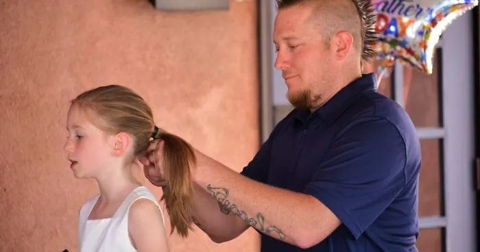 Single Dad Hosts First Ever Daddy Daughter Hair Class And Tea Party, And These Dads Win Fathers Of The Year!