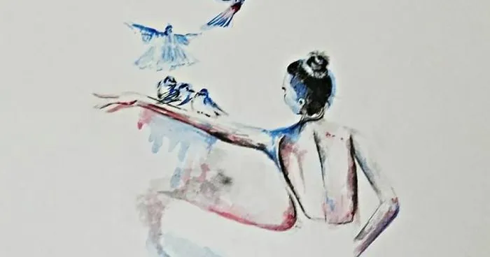 I Drew An Art Sketch Of An Elegant Ballerina