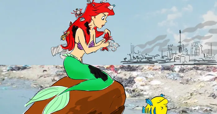 This Is How I Picture Ariel Dealing With Plastic