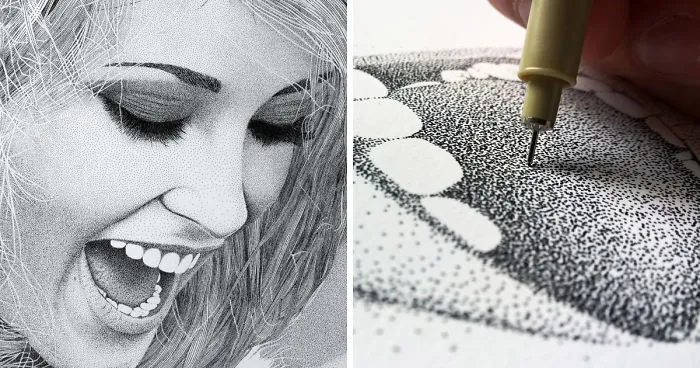 I Drew Sharon Tate Using Dots
