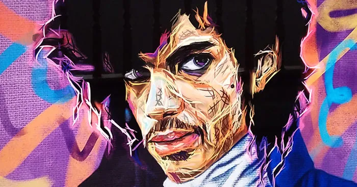 Purple Enerflo: A Portrait Of Prince In An Unusual Technique