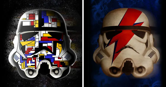 We Combinined Stormtrooper Helmets With A Variety Of Fun Themes Using Photoshop