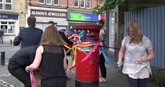 I Make Maypoles Around The City From Street Furniture And Get People To Join Me Dancing Around