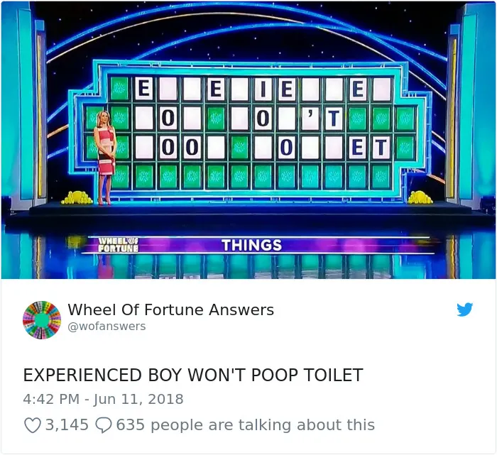Someone Is Tweeting Hilariously Wrong "Wheel Of Fortune" Answers, And We Can't Get Enough