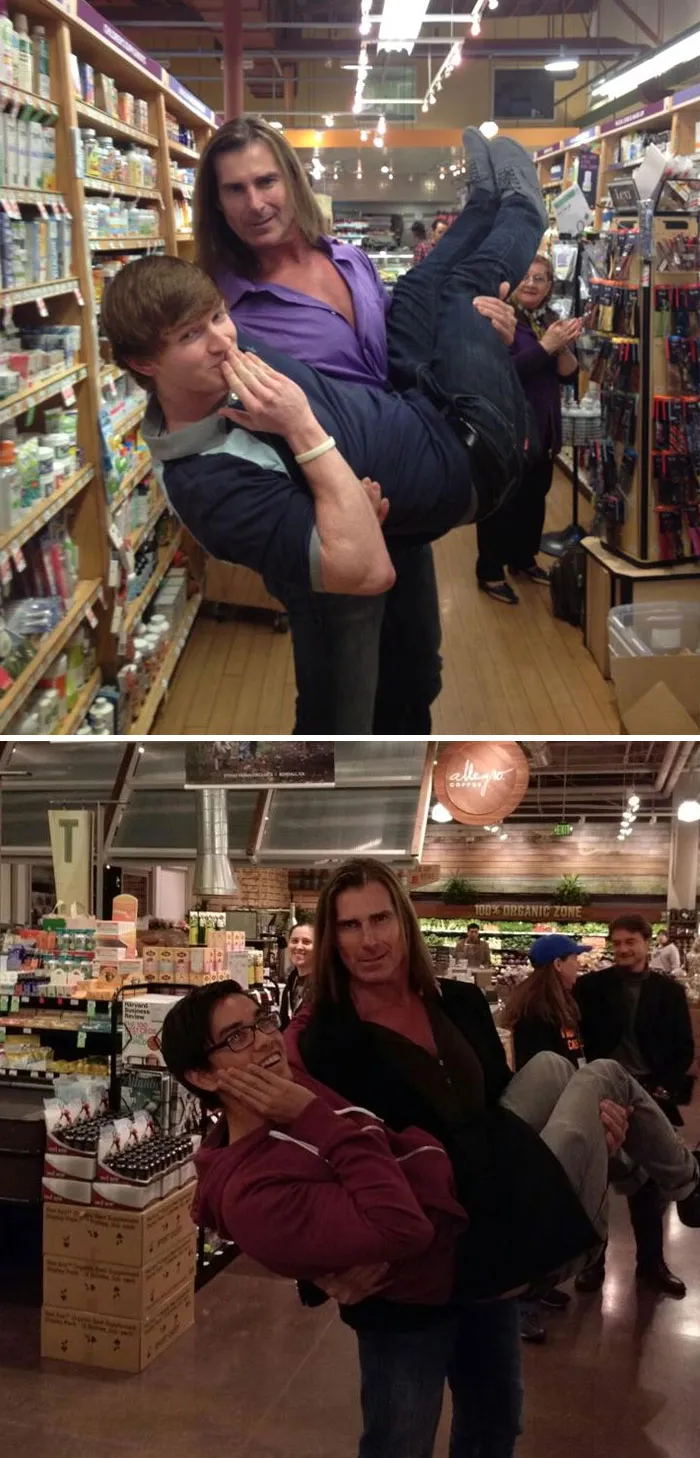 Mis amigos se encontraron con Fabio Lanzoni y...