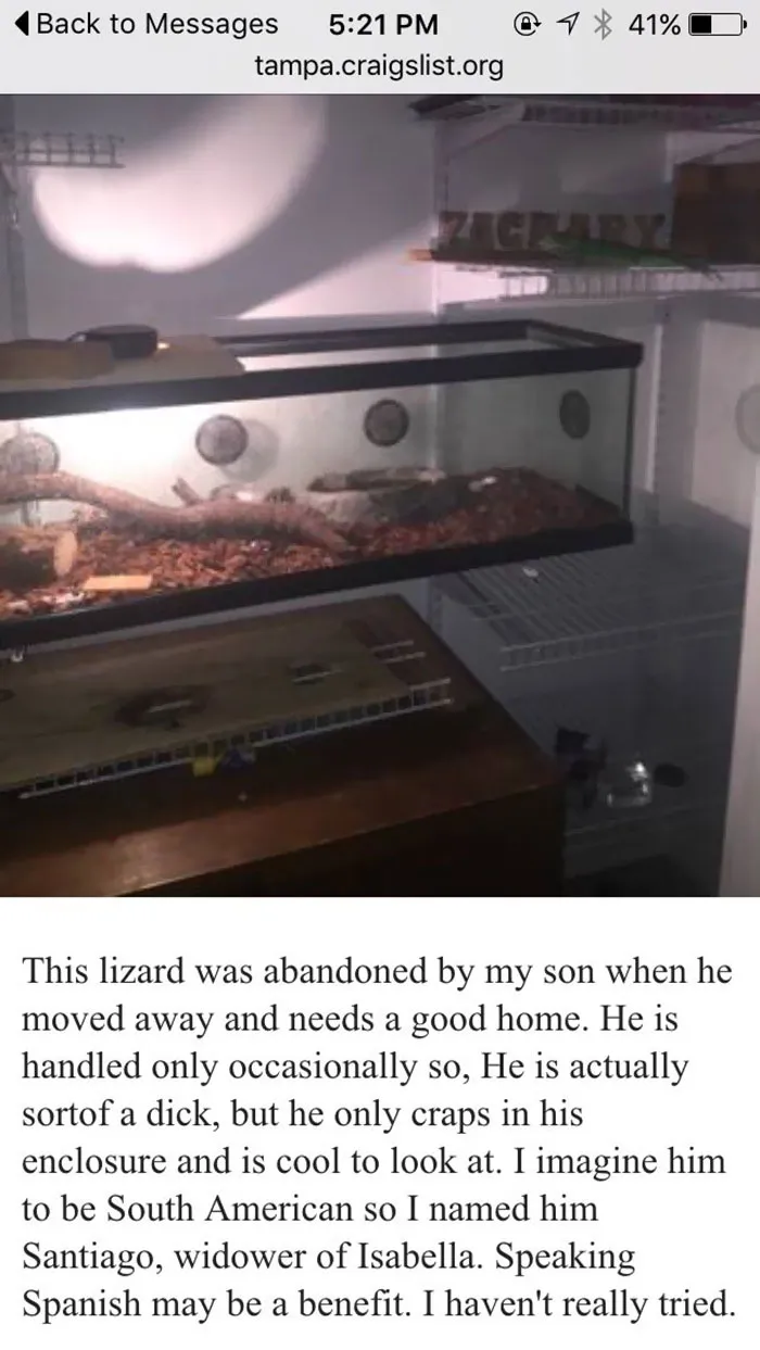 My Mom Is Selling My Brother's Iguana