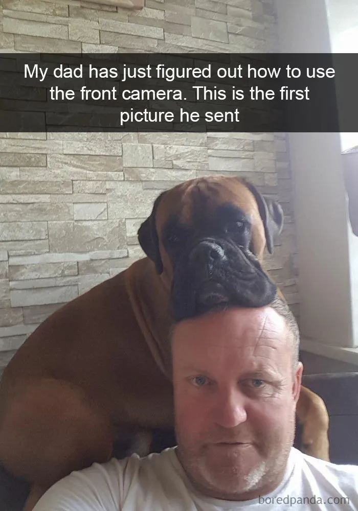 My Dad Has Just Figured Out How To Use The Front Camera. This Is The First Picture He Sent