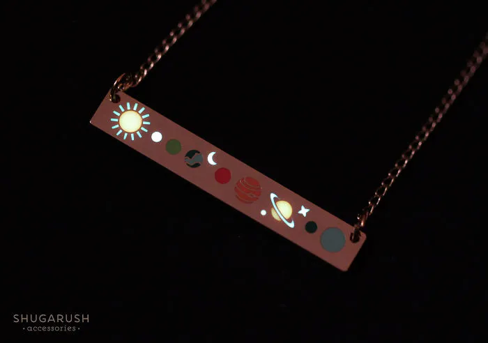 I Create Glow In The Dark Enamel Pins And Galaxy Necklaces