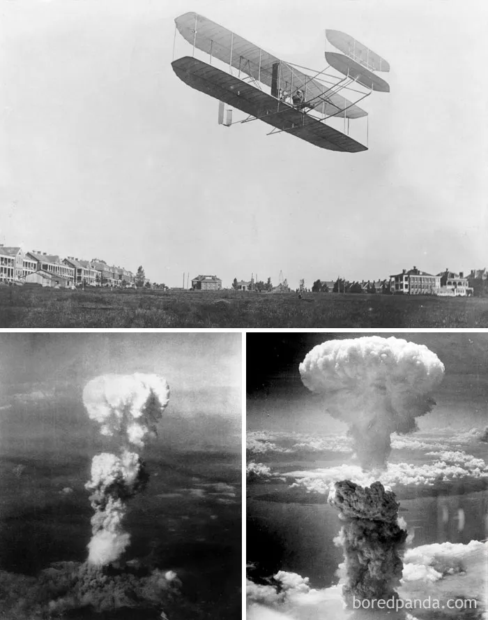 Orville Wright, uno de los inventores del avión, aún vivía cuando se bombardearon Hiroshima y Nagasaki (1945)