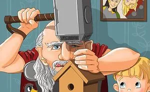Russian Artist Illustrates What Would Happen If Famous Characters Got Old, And Thor Is Too Cute