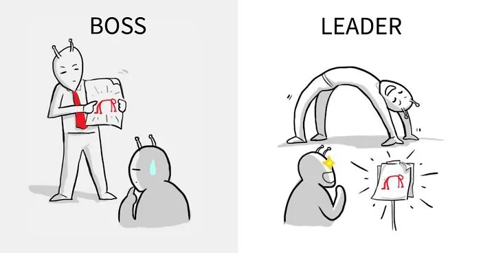 The Real Difference Between A Boss And A Leader Explained In 8 Illustrations